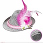Pk  6 Felt "MINI BAVARIAN FEDORA WITH EDELWEISS & FEATHERS"