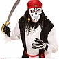 Pk  6 "PIRATE SKULL HALF FACE MASK WITH BANDANA, BEADS & DOUBLOONS"