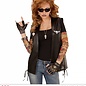 Pk  6 Pair of leather look "STUDDED FINGERLESS SKULL & CROSS BONES GLOVES"