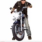 Pk  6 Pair of leather look "STUDDED FINGERLESS SKULL & CROSS BONES GLOVES"