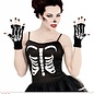 Pk  6 Pair of wool "FINGERLESS SKELETON GLOVES"