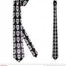Pk  6 Satin "DIA DE LOS MUERTOS TIE"