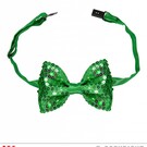 Pk  6 Adjustable "GREEN SEQUIN BOW TIE WITH 4 FLASHING LED LIGHTS"HT"