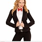 Pk  6 Adjustable "RED SEQUIN BOW TIE WITH 4 FLASHING LED LIGHTS"