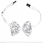 Pk  6 Adjustable "SILVER SEQUIN BOW TIE WITH 4 FLASHING LED LIGHTS"