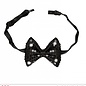 Pk  6 Adjustable "BLACK SEQUIN BOW TIE WITH 4 FLASHING LED LIGHTS"