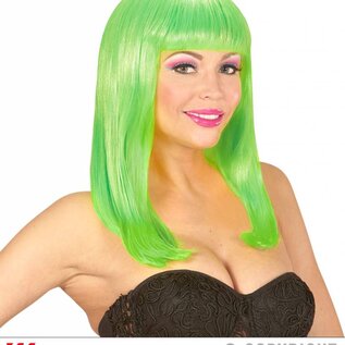 Pk  4 "NEON GREEN PATSY WIG" in polybag