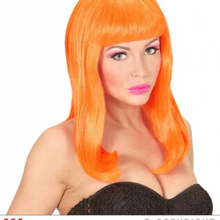 Pk  4 "NEON ORANGE PATSY WIG" in polybag