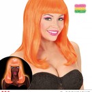 Pk  4 "NEON ORANGE PATSY WIG" in polybag