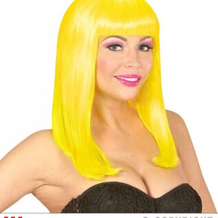 Pk  4 "NEON YELLOW PATSY WIG" in polybag