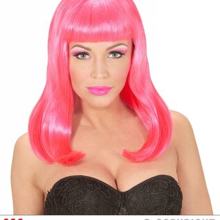 Pk  4 "NEON PINK PATSY WIG" in polybag