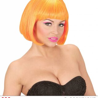 Pk  4 "MIXED NEON ORANGE & YELLOW VALENTINA WIG" in box