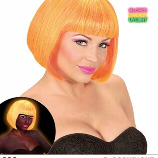 Pk  4 "MIXED NEON ORANGE & YELLOW VALENTINA WIG" in box