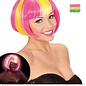 Pk  4 "NEON YELLOW STREAKED PINK VALENTINA WIG" in box