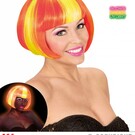 Pk  4 "NEON YELLOW STREAKED ORANGE VALENTINA WIG" in box
