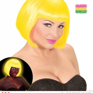 Pk  4 "NEON YELLOW VALENTINA WIG" in box