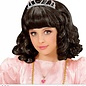 Pk  6 "BLACK PRINCESS WIG WITH TIARA" in box