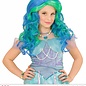 Pk  6 "TURQUOISE-EMERALD MERMAID WIG" in polybag