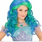 Pk  6 "TURQUOISE-EMERALD MERMAID WIG" in polybag
