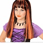 Pk  6 "ORANGE STREAKED WITCH WIG" in polybag