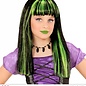 Pk  6 "GREEN STREAKED WITCH WIG" in polybag