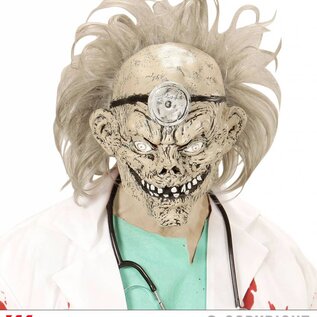 Pk  3 "ZOMBIE DOCTOR 3/4 MASK WITH WIG"