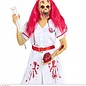 Pk  3 "ZOMBIE NURSE HALF FACE MASK WITH WIG & HEADPIECE"