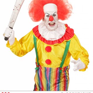 Pk  6 "CLOWN HEADPIECE WITH RED HAIR"