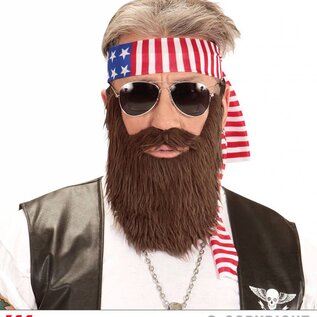 Pk  6 "EASY RIDER" (headband & beard)