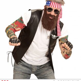 Pk  6 "EASY RIDER" (headband & beard)