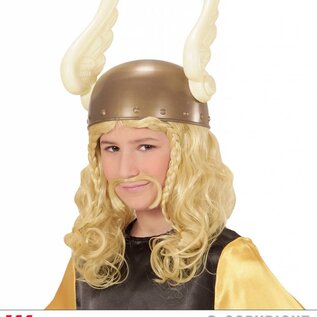 Pk  4 "GAULOIS WIG WITH MOUSTACHE" in box
