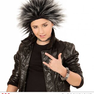 Pk  4 "ROCK STAR WIG" in polybag