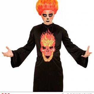 Pk  4 "FIRE FLAMES WIG" in polybag