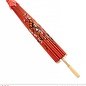 Pk  6 "DECORATED RED RICE PAPER ORIENTAL PARASOL WITH WOODEN STRUCTURE" ø 84 cm