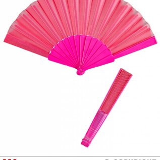 Pk  6 "PINK FABRIC FAN" 23 cm
