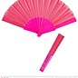 Pk  6 "PINK FABRIC FAN" 23 cm
