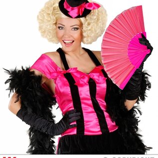 Pk  6 "PINK FABRIC FAN" 23 cm