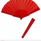 Pk  6 "RED FABRIC FAN" 23 cm