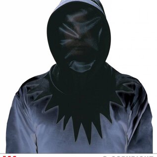 Pk 12 "BLACK INVISIBLE FACE HOOD"