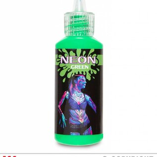 Pk 12 Water washable "NEON GREEN MAKE-UP IN DISPENSER BOTTLE"