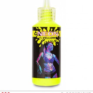 Pk 12 Water washable "NEON YELLOW MAKE-UP IN DISPENSER BOTTLE"
