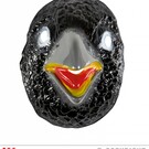 Pk 12 "PVC CROW MASK" adult size
