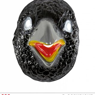 Pk 12 "PVC CROW MASK" adult size