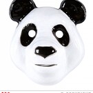 Pk 12 "PVC PANDA MASK" child size