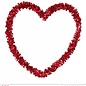 Pk  6 "ST. VALENTINE'S DAY EMBOSSED TINSEL HEART" 27x27 cm