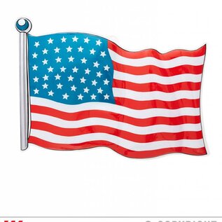 Pk 12 "USA PVC FLAG" 62x44 cm