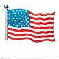Pk 12 "USA PVC FLAG" 62x44 cm