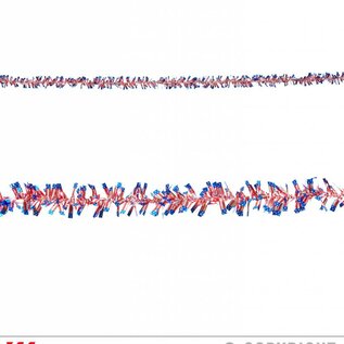 Pk 12 "USA TINSEL GARLAND" 2 m