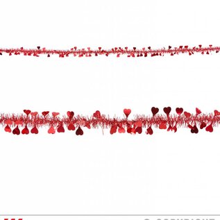 Pk 12 "ST. VALENTINE'S DAY TINSEL GARLAND" 2 m
