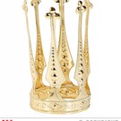 Pk 12 "GOLD ALLUMINIUM MINI CROWN"